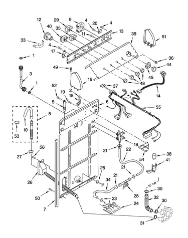 Controls and rear panel parts