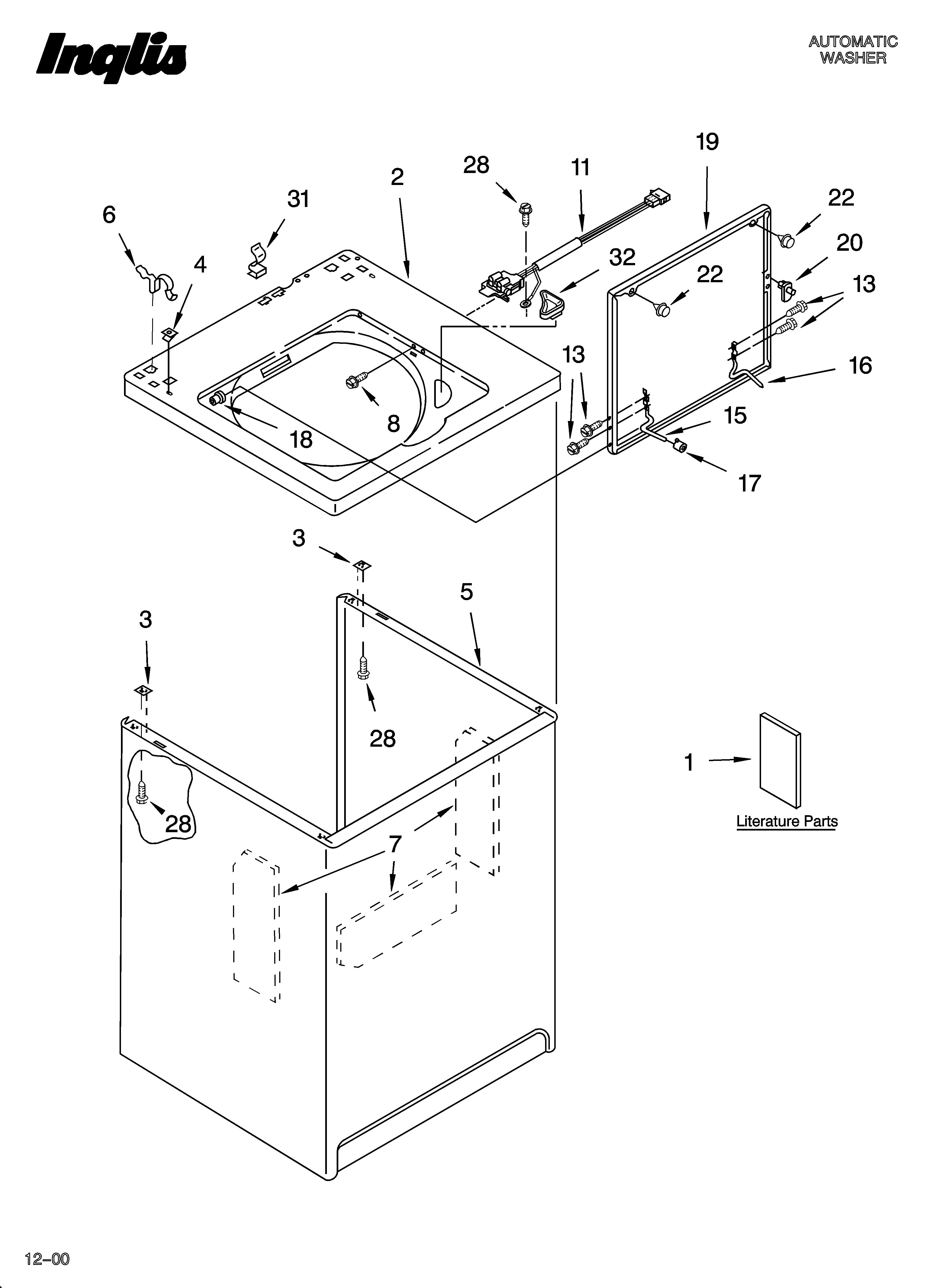 Top and cabinet parts