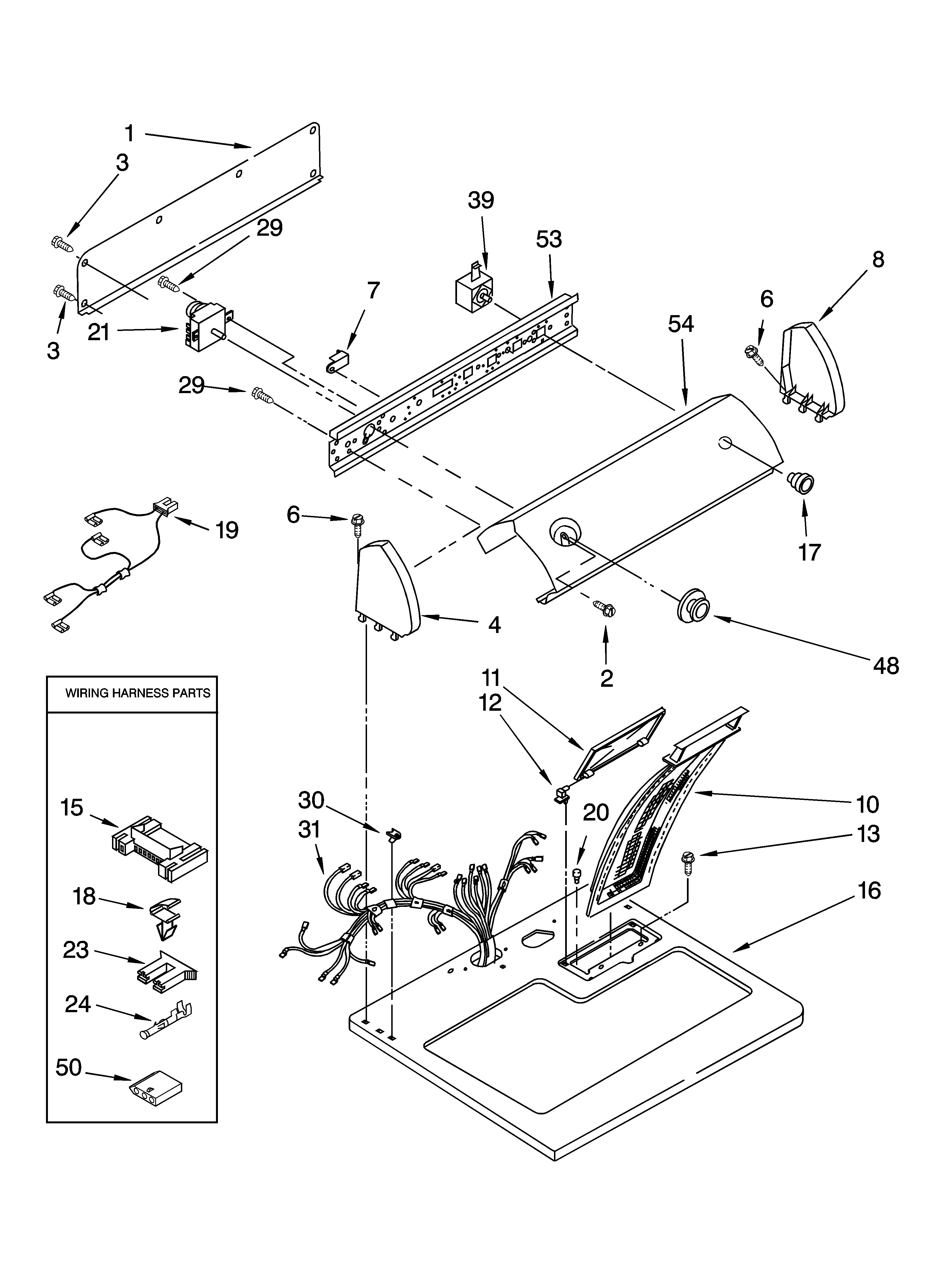 Top and console parts