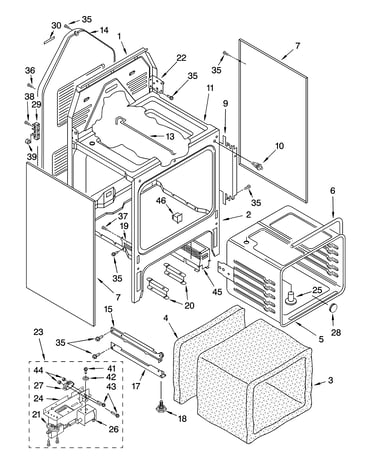 Oven chassis parts