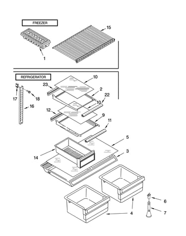 Shelf parts, optional parts