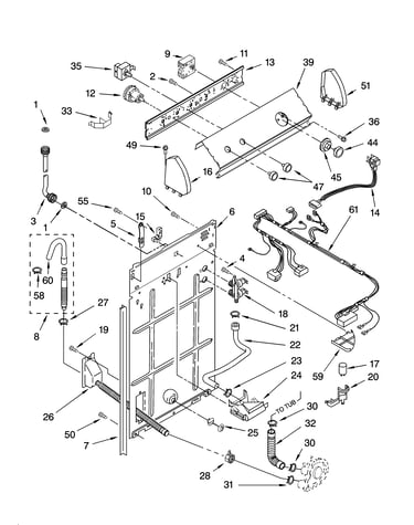 Controls and rear panel parts