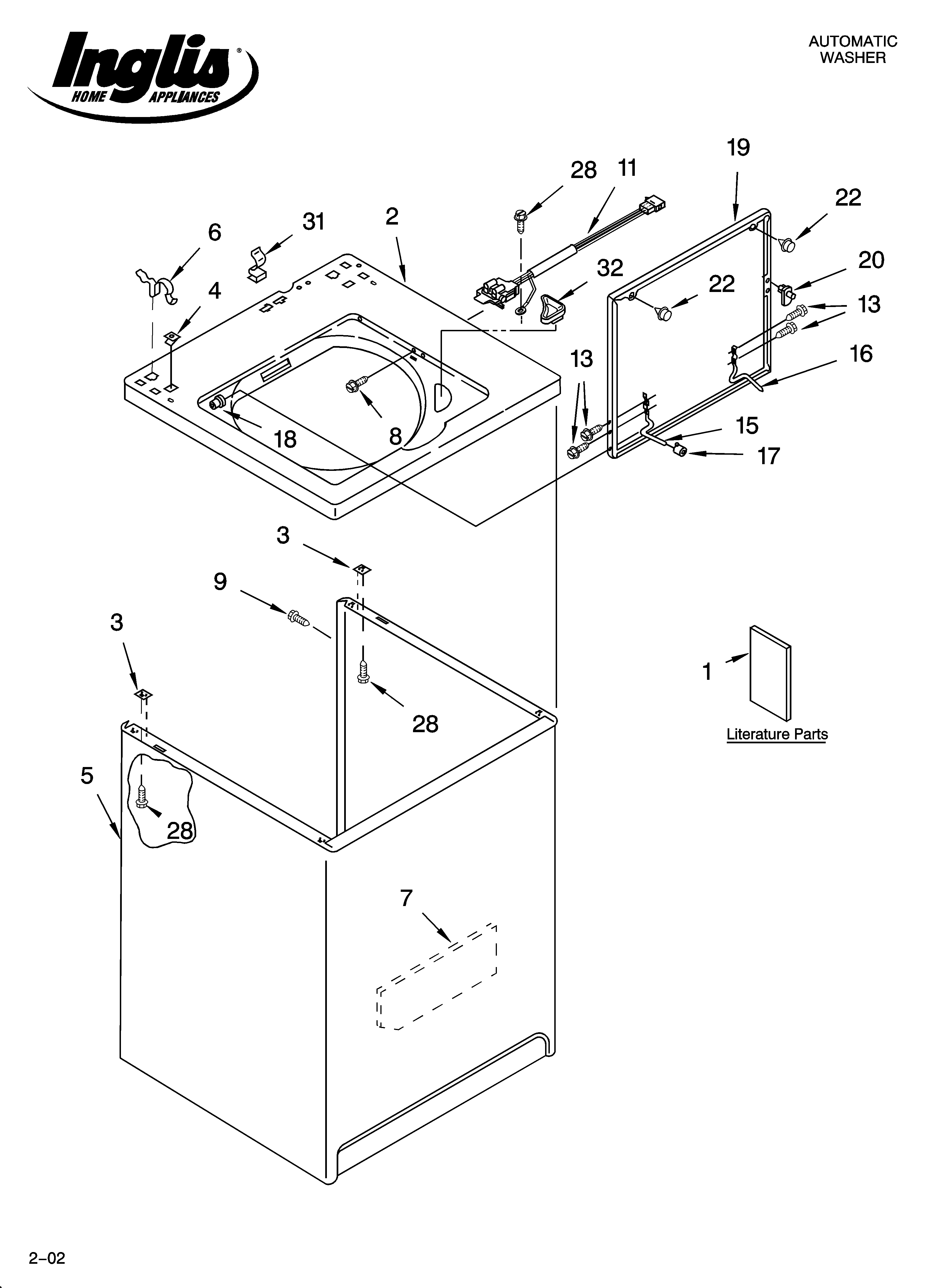 TOP AND CABINET PARTS