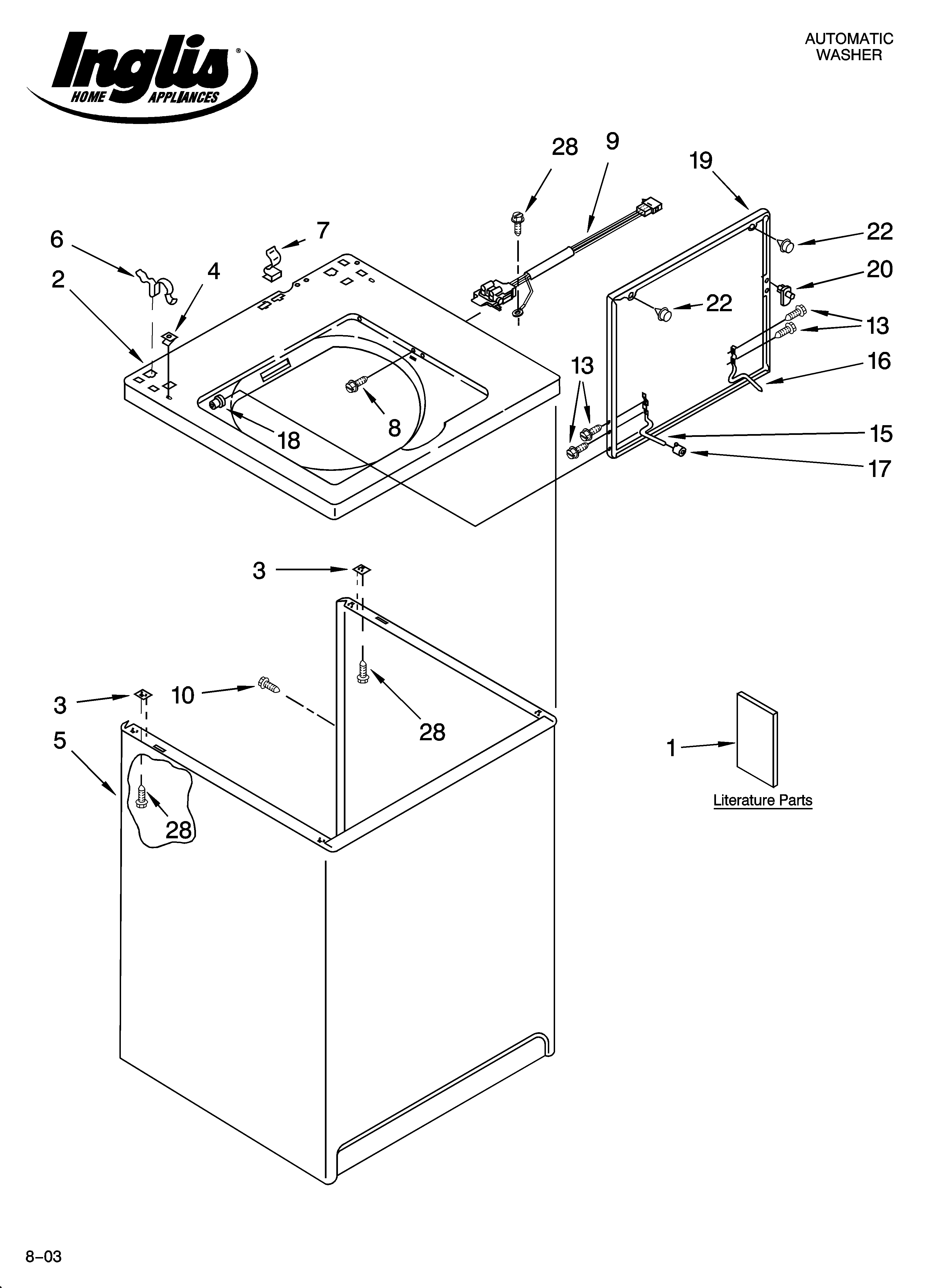 TOP AND CABINET PARTS