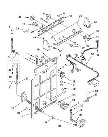 Controls and rear panel parts