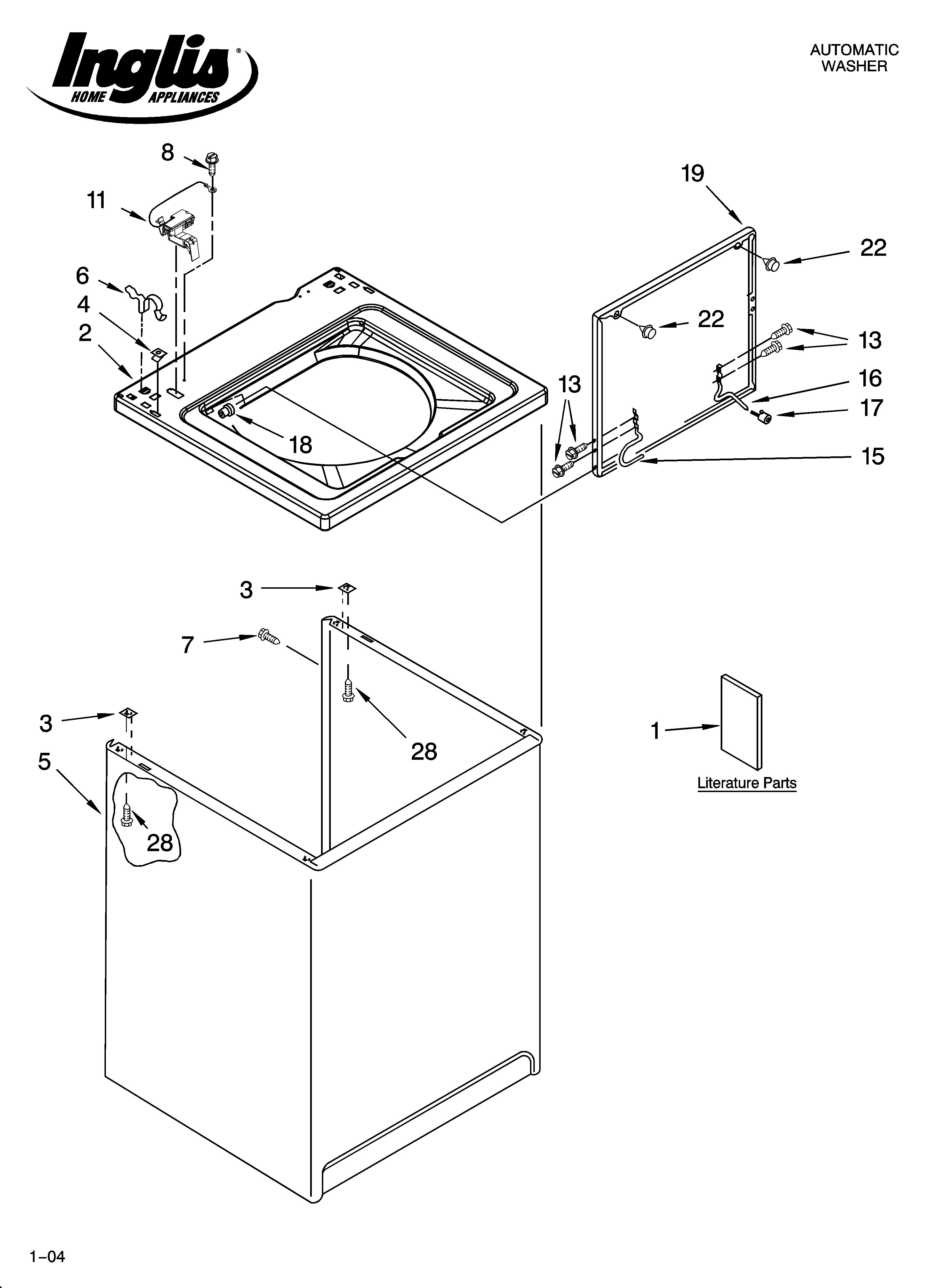 Top and cabinet parts