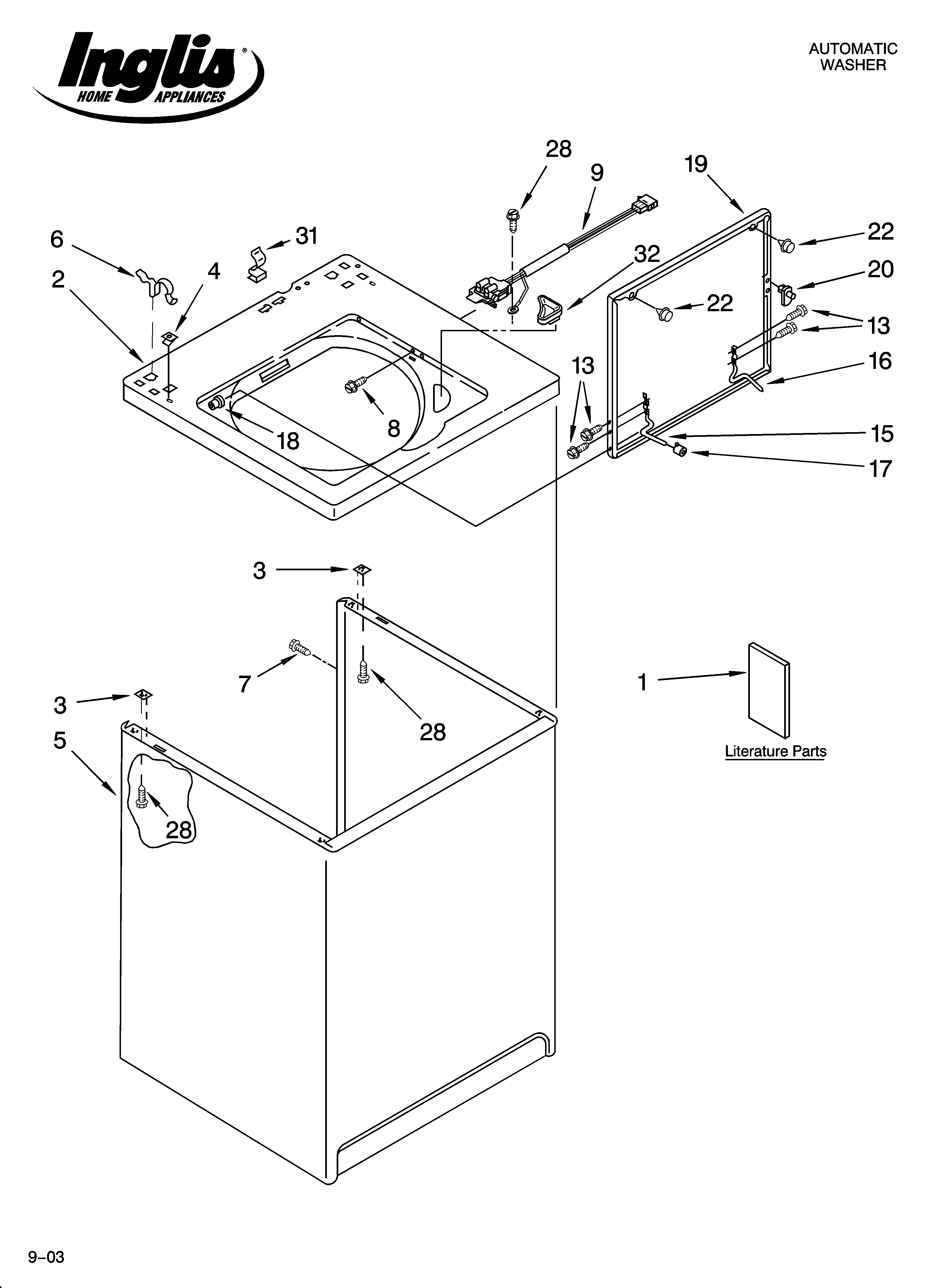 Top and cabinet parts