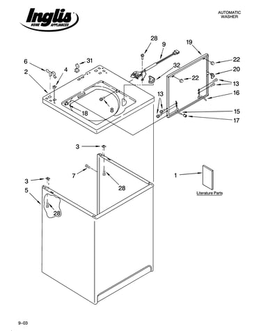 Top and cabinet parts