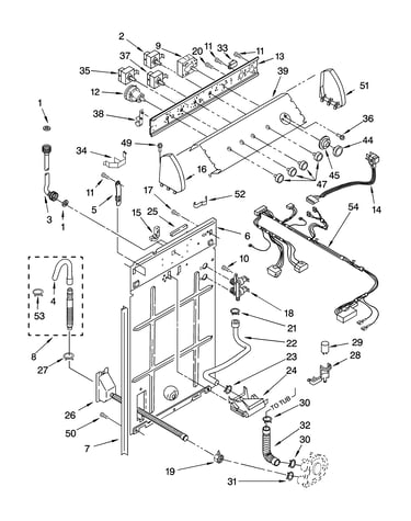 Controls and rear panel parts
