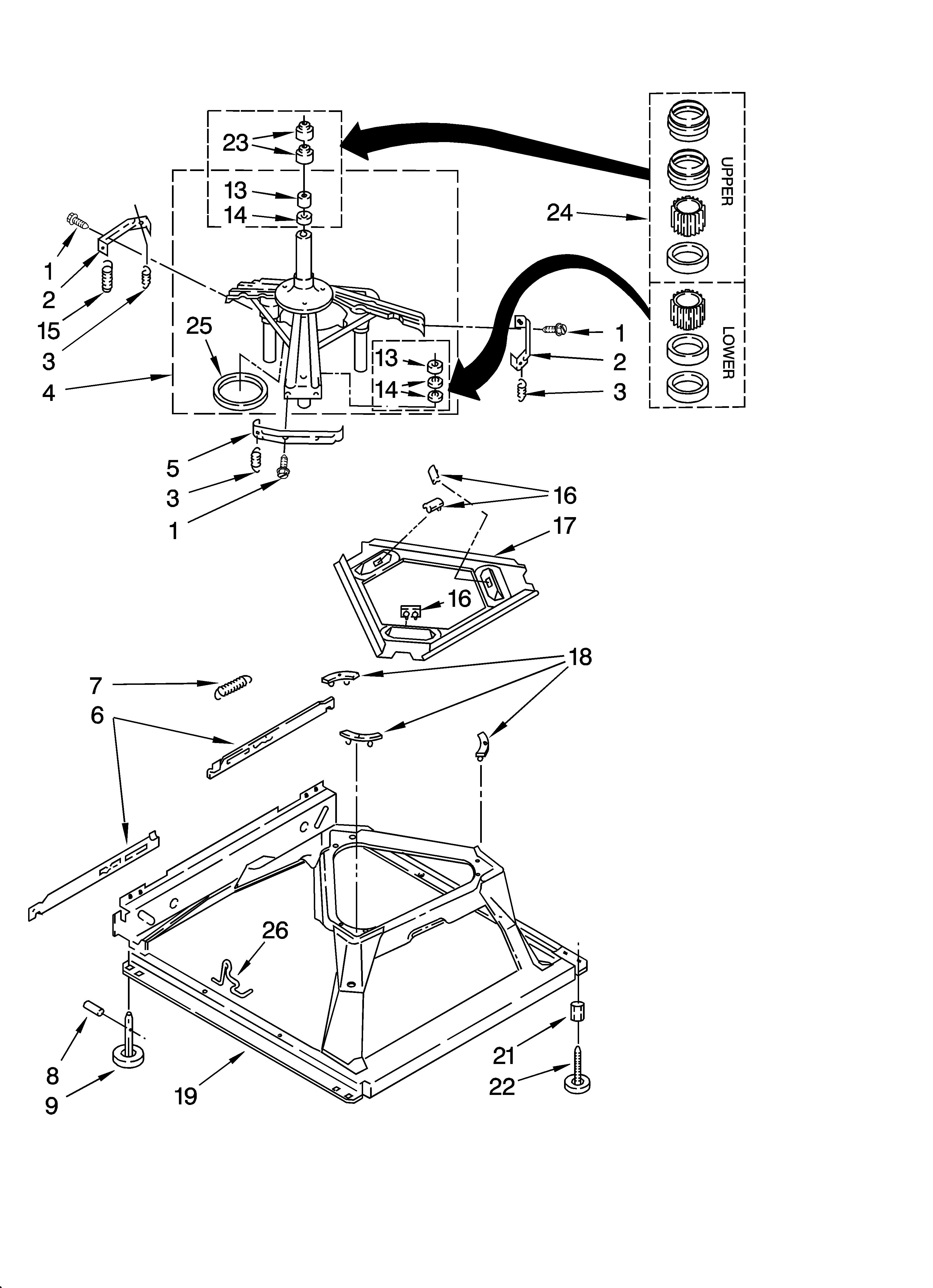 Machine base parts