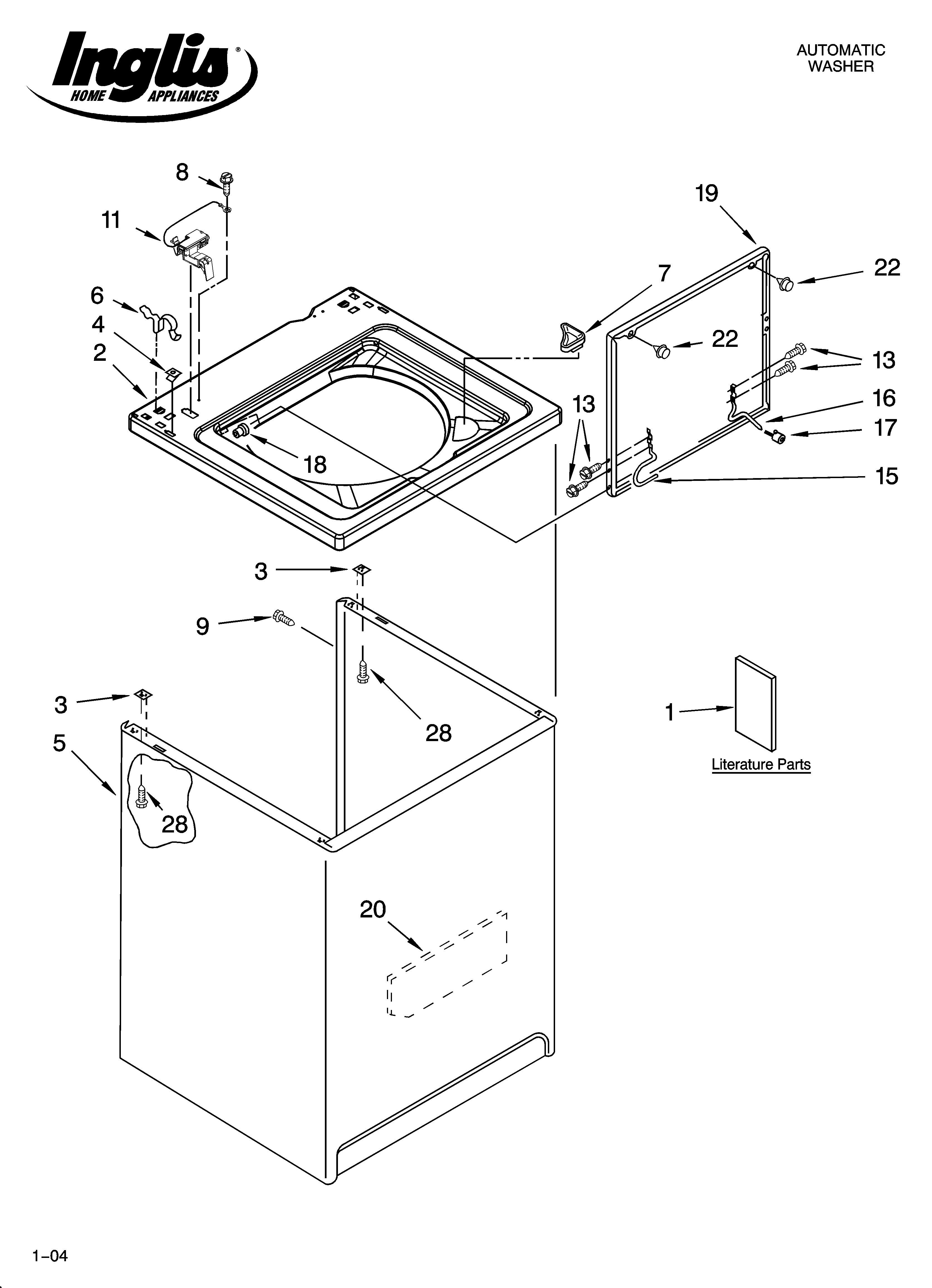 TOP AND CABINET PARTS