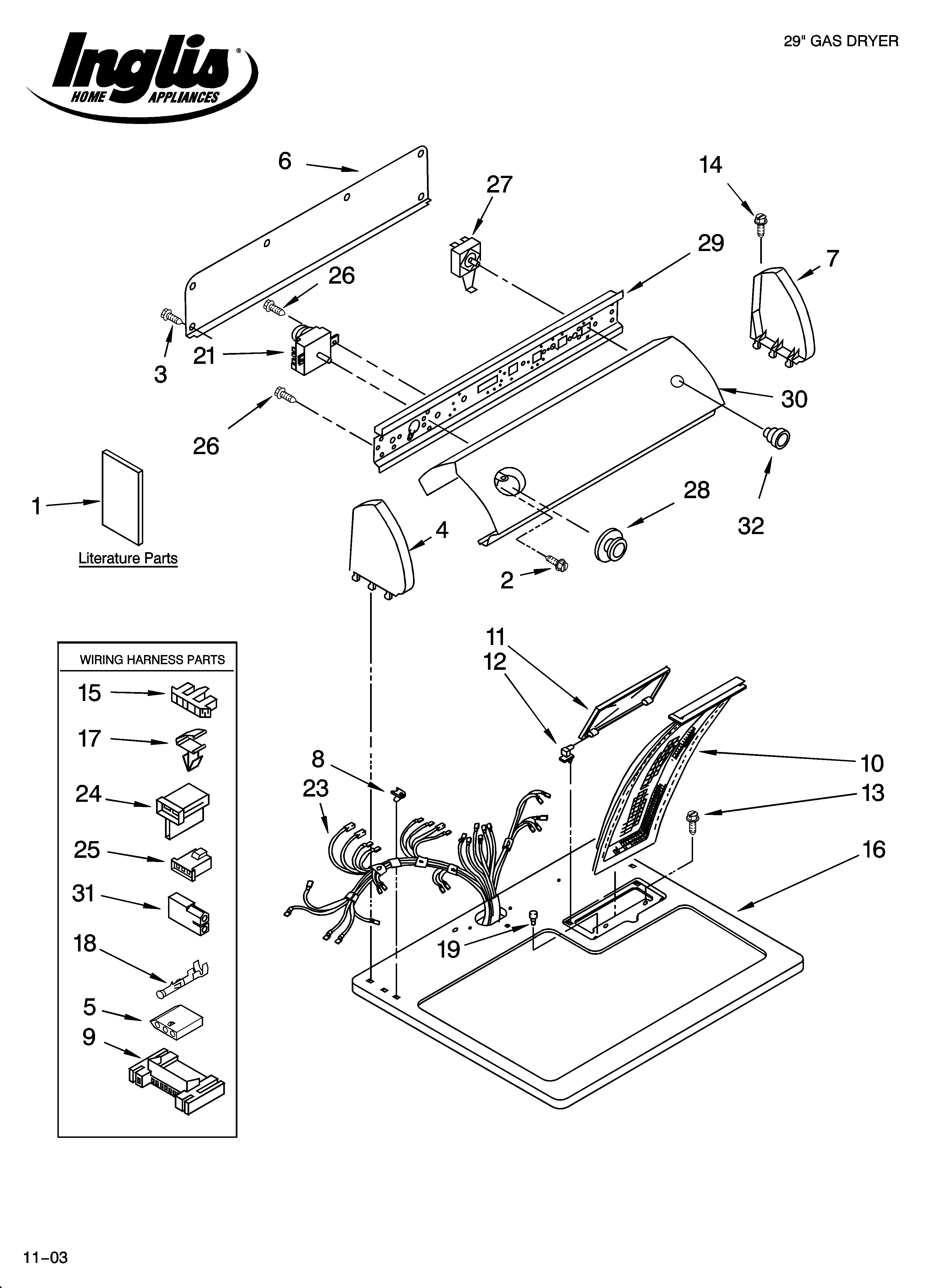Top and console parts