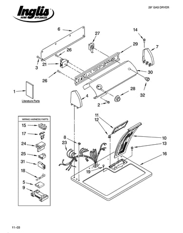 Top and console parts