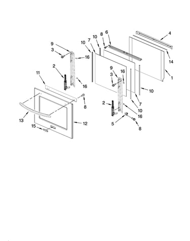 Oven door parts