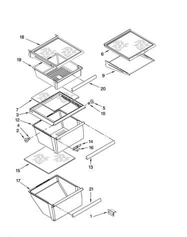 Refrigerator shelf parts