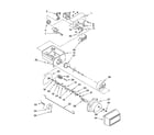 KitchenAid KSRD22FTST01 motor and ice container parts diagram