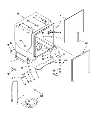 Tub and frame parts