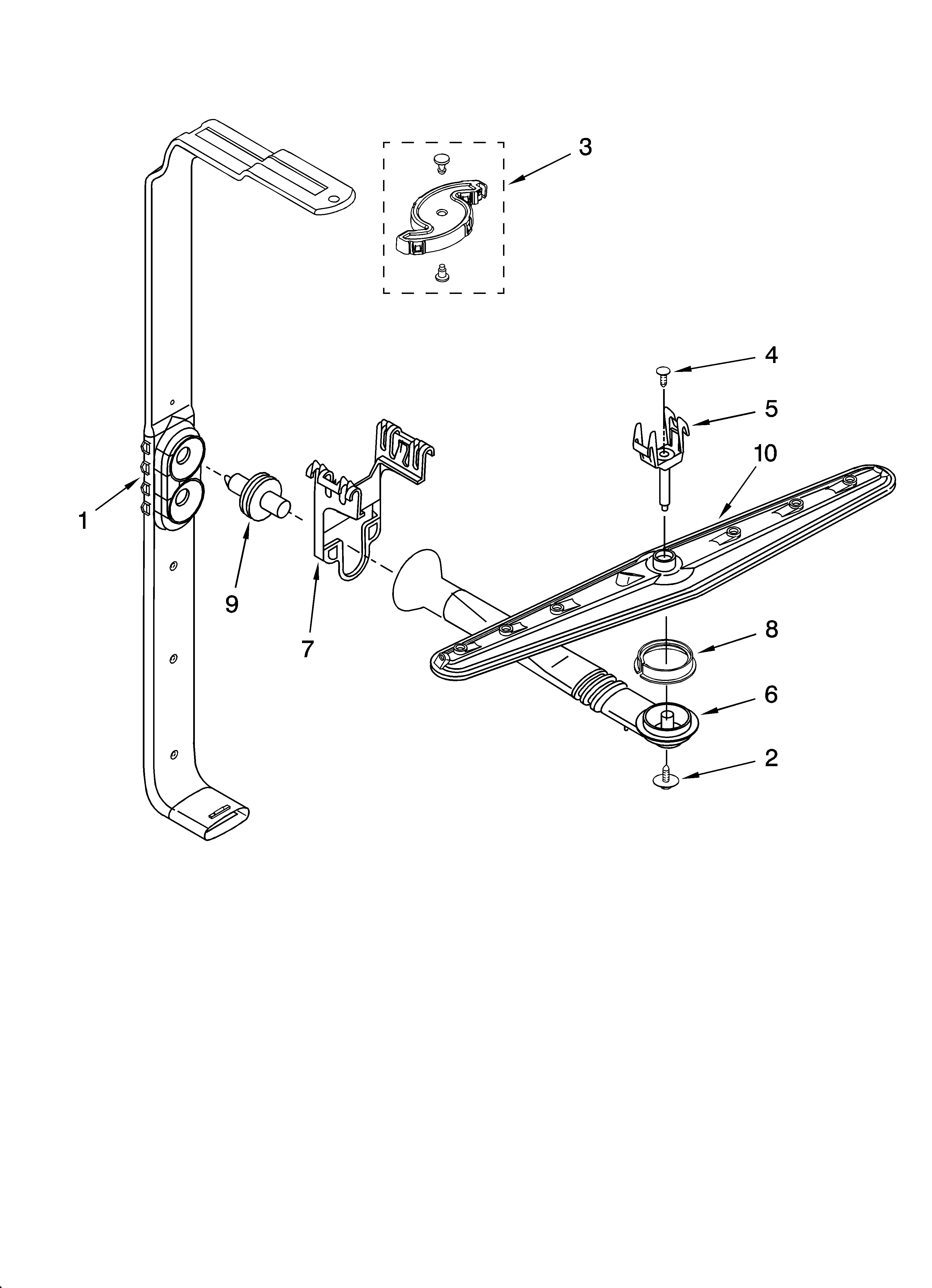 UPPER WASH AND RINSE PARTS