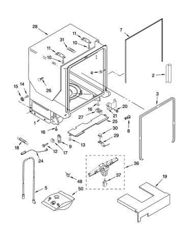 Tub and frame parts