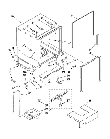 Tub and frame parts