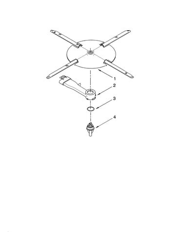 Lower washarm and strainer parts