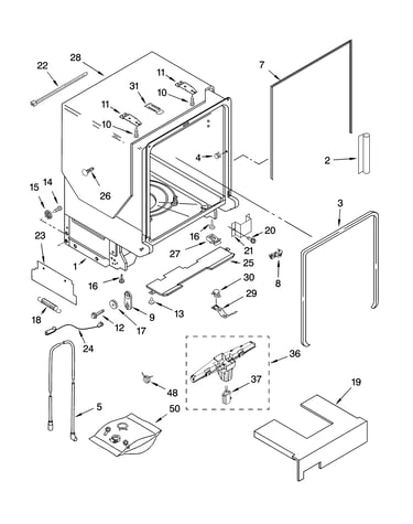 Tub and frame parts