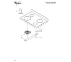 Whirlpool RF212PXSQ1 cooktop parts diagram