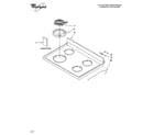 Whirlpool RF260BXSW1 cooktop parts diagram