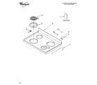 Whirlpool RF261PXSW1 cooktop parts diagram