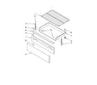 Whirlpool RF362LXSB1 drawer & broiler parts diagram