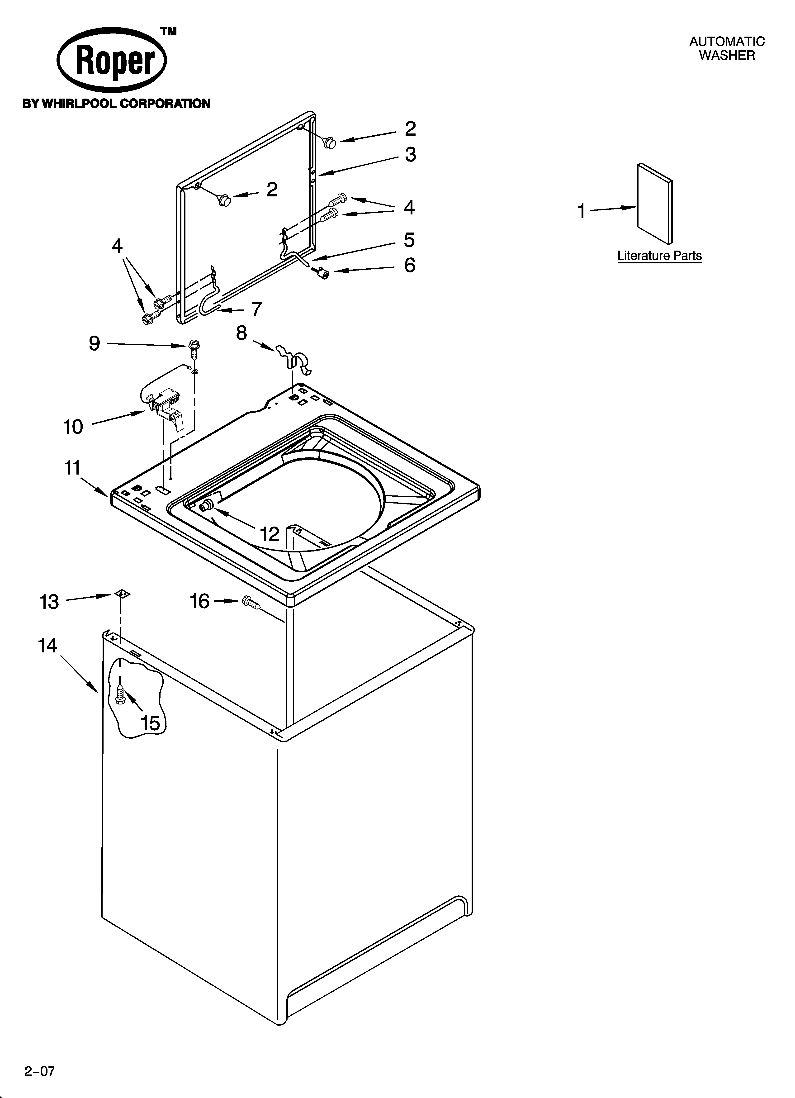 TOP AND CABINET PARTS