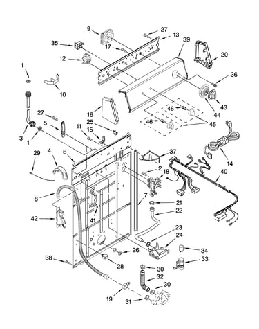 Controls and rear panel parts