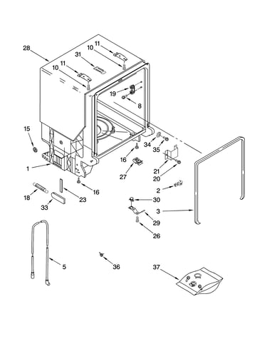 Tub and frame parts