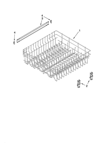 Upper rack and track parts