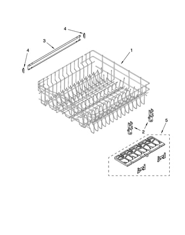 Upper rack and track parts