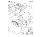 Whirlpool YCEE2760KQ0 top and console parts diagram