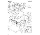 Whirlpool YCEE2760KQ1 top and console parts diagram