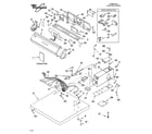 Whirlpool YCEP2760KQ0 top and console parts diagram