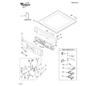 Whirlpool YGEW9200LW1 top and console parts diagram