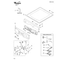 Whirlpool YGEW9200LW0 top and console parts diagram