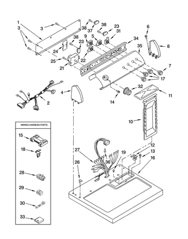 Top and console parts