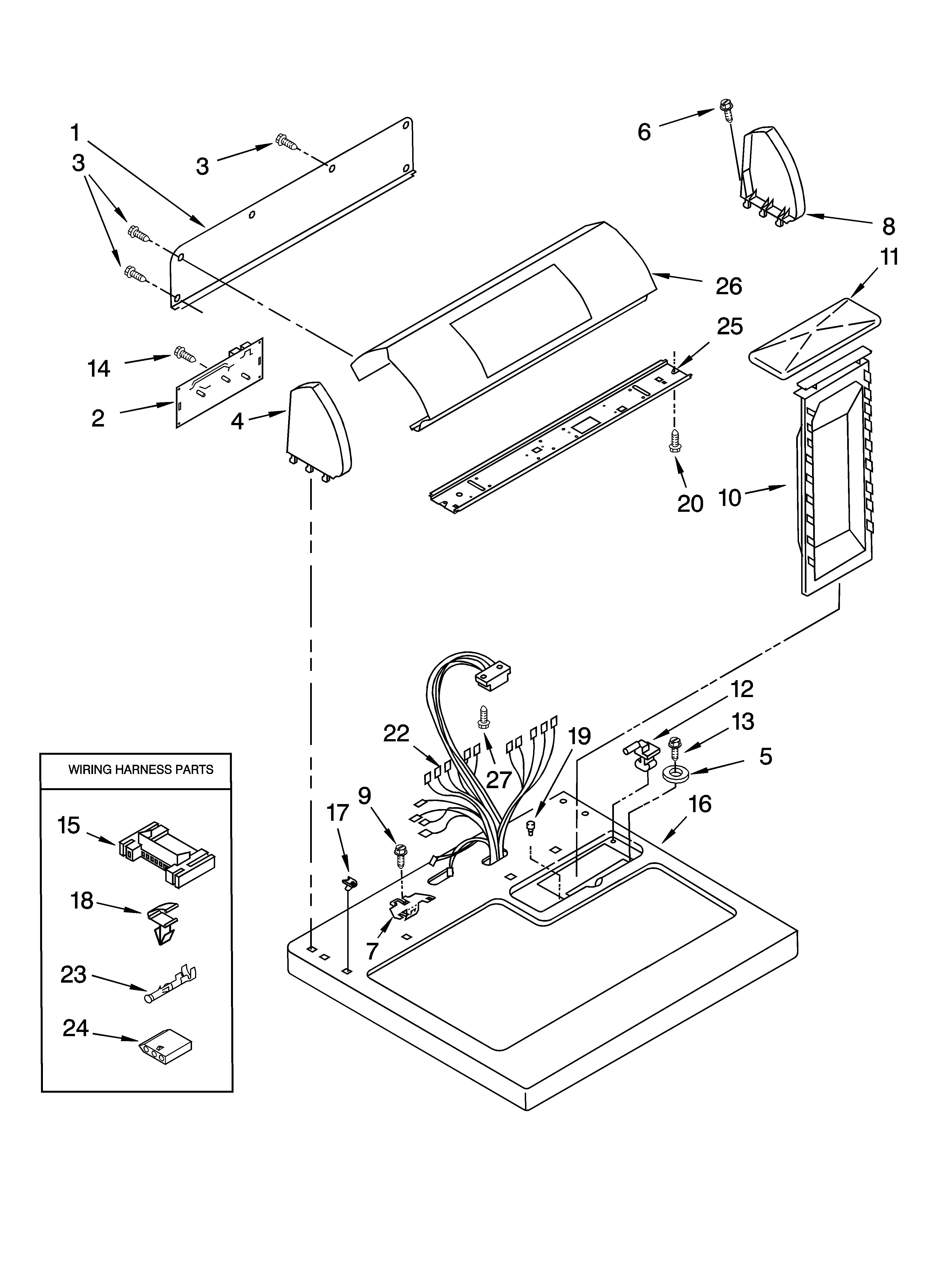 Top and console parts