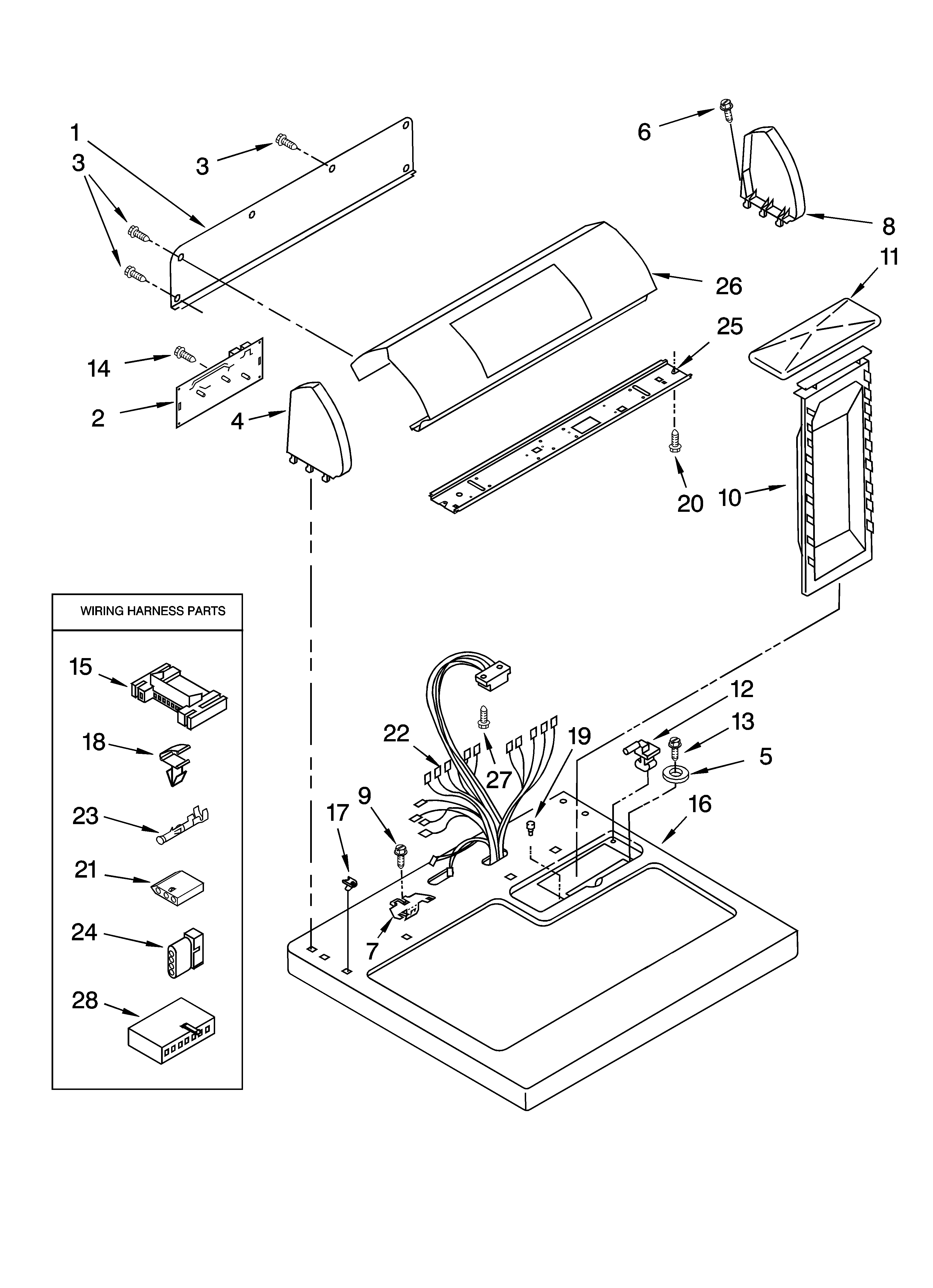 Top and console parts