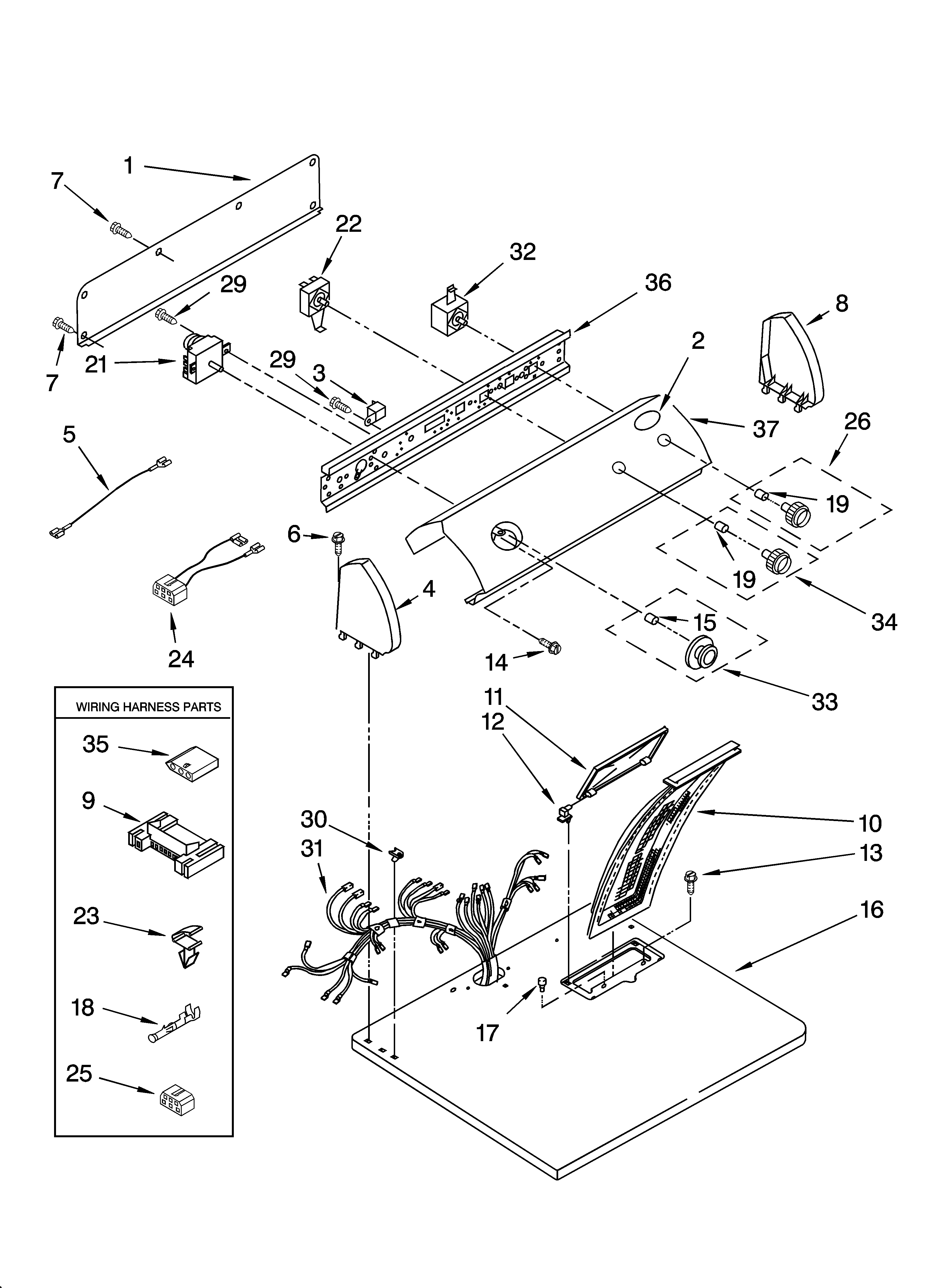 Top and console parts