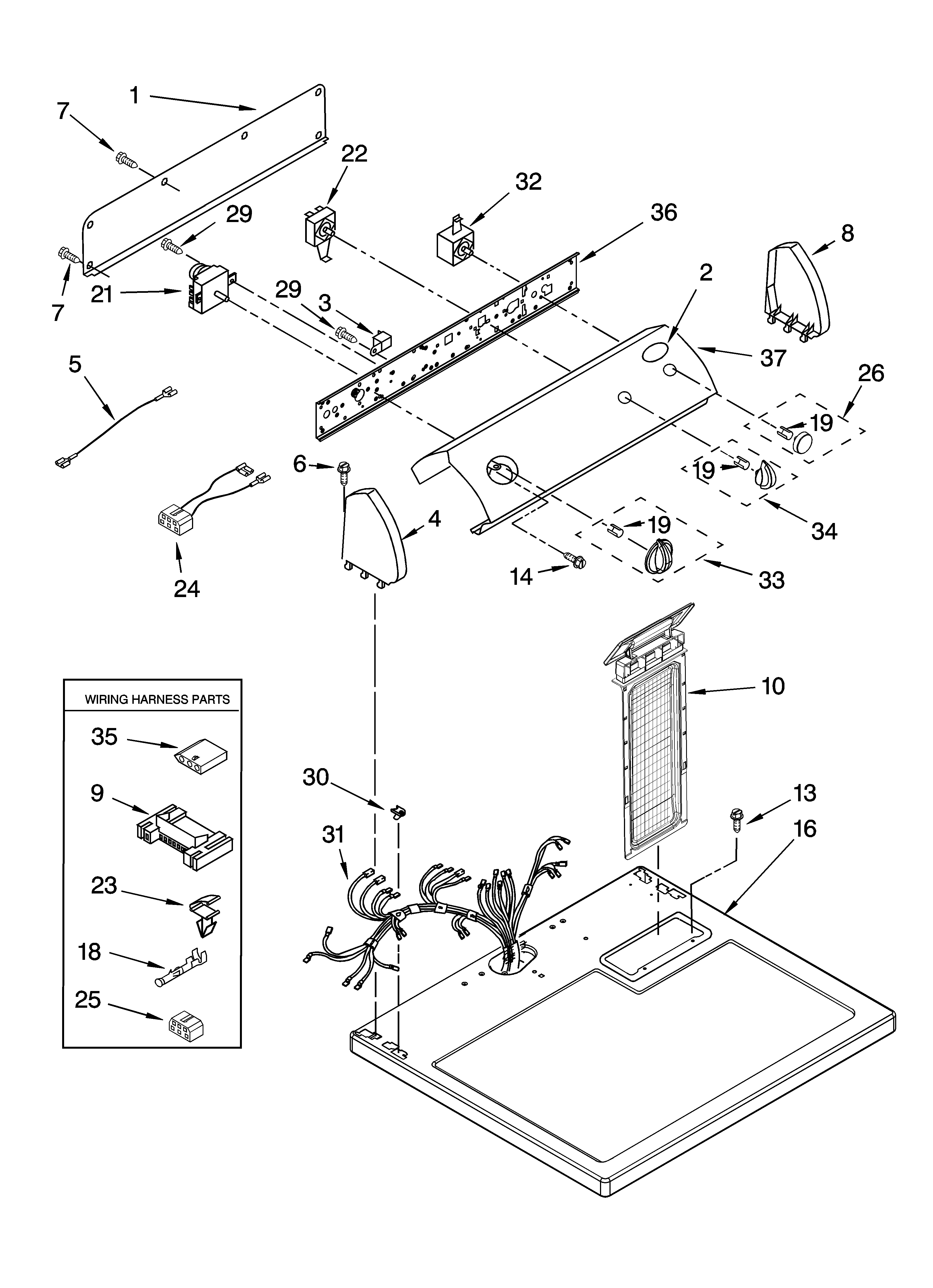 Top and console parts
