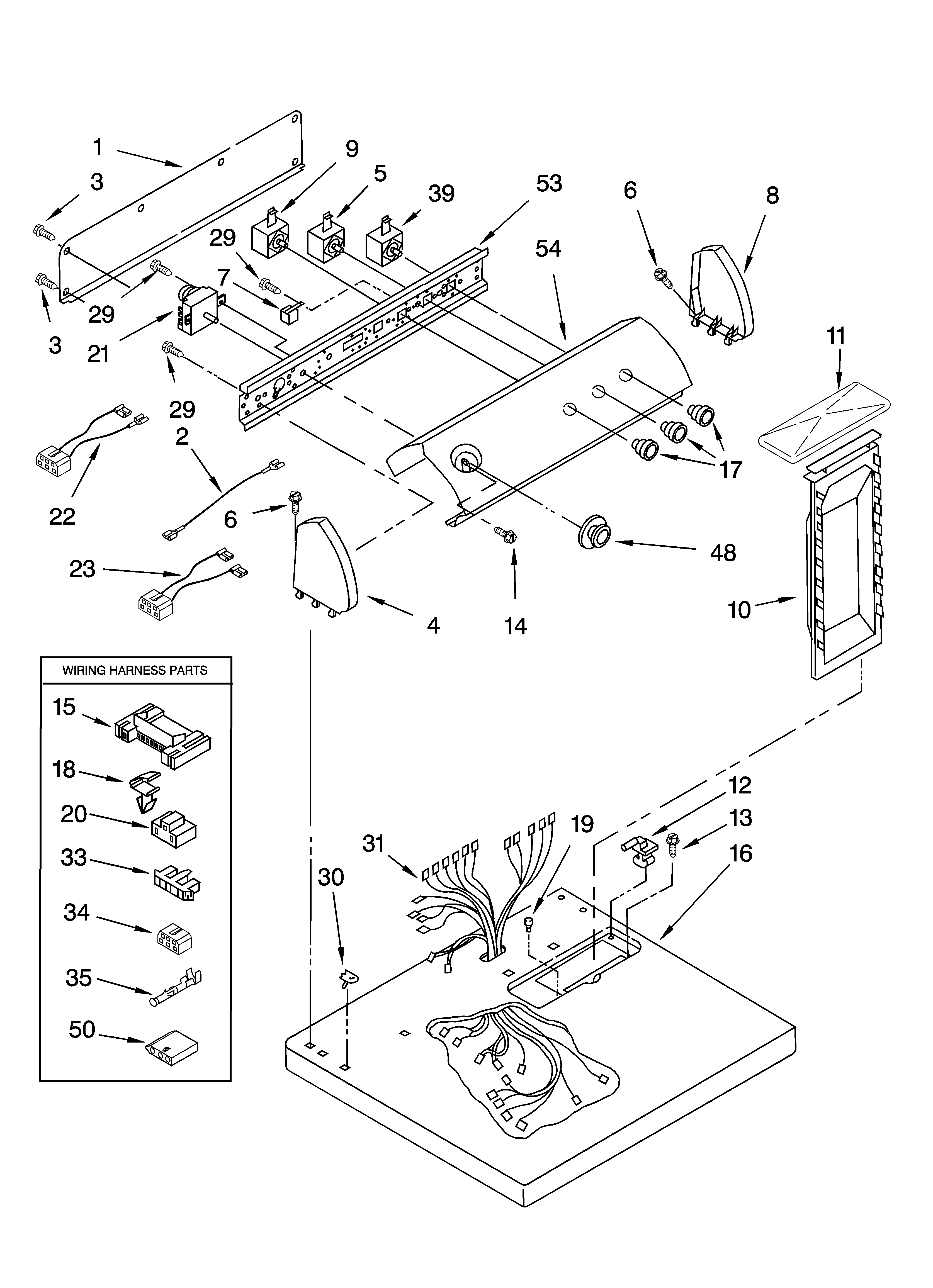 Top and console parts