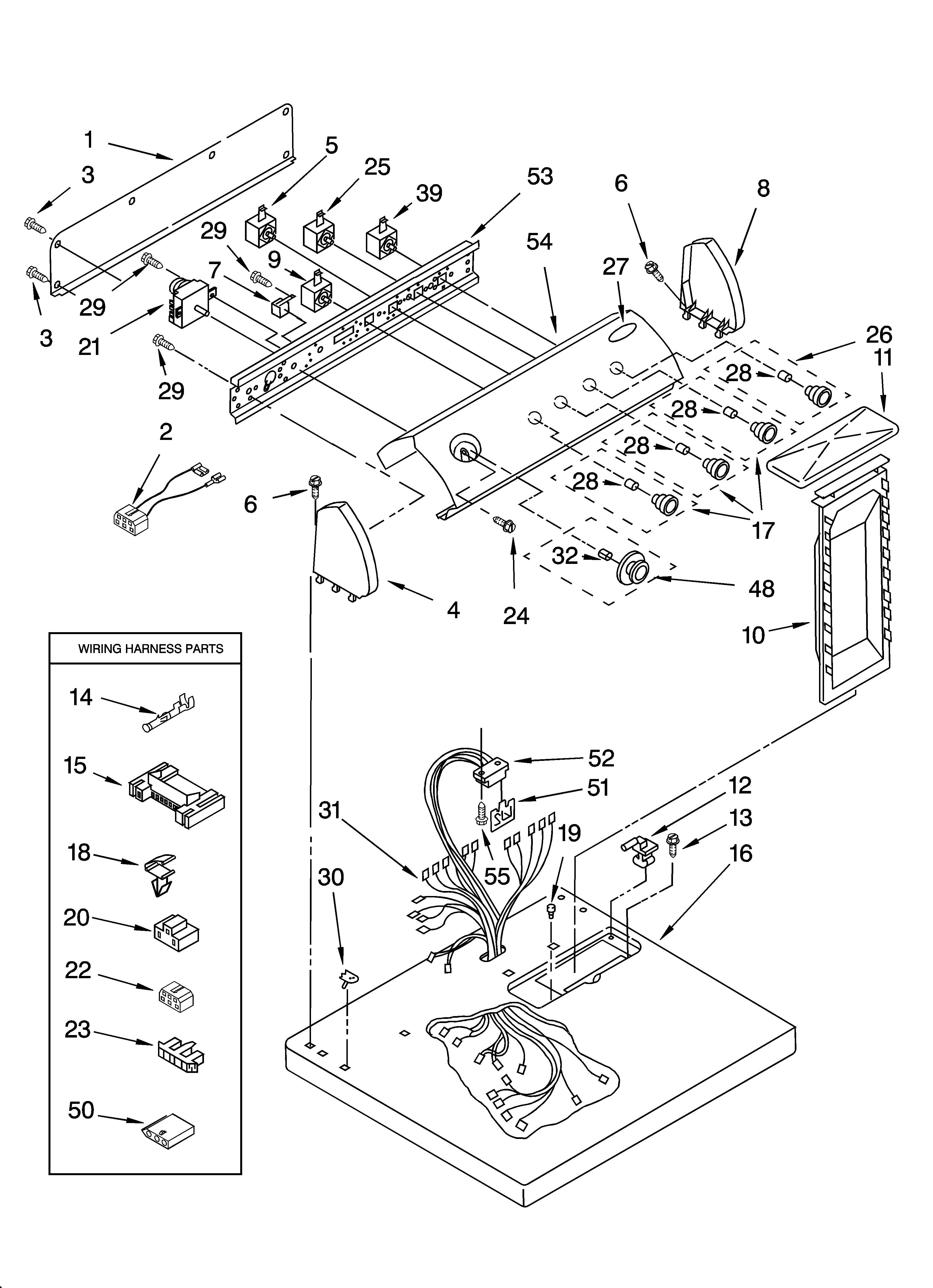 Top and console parts