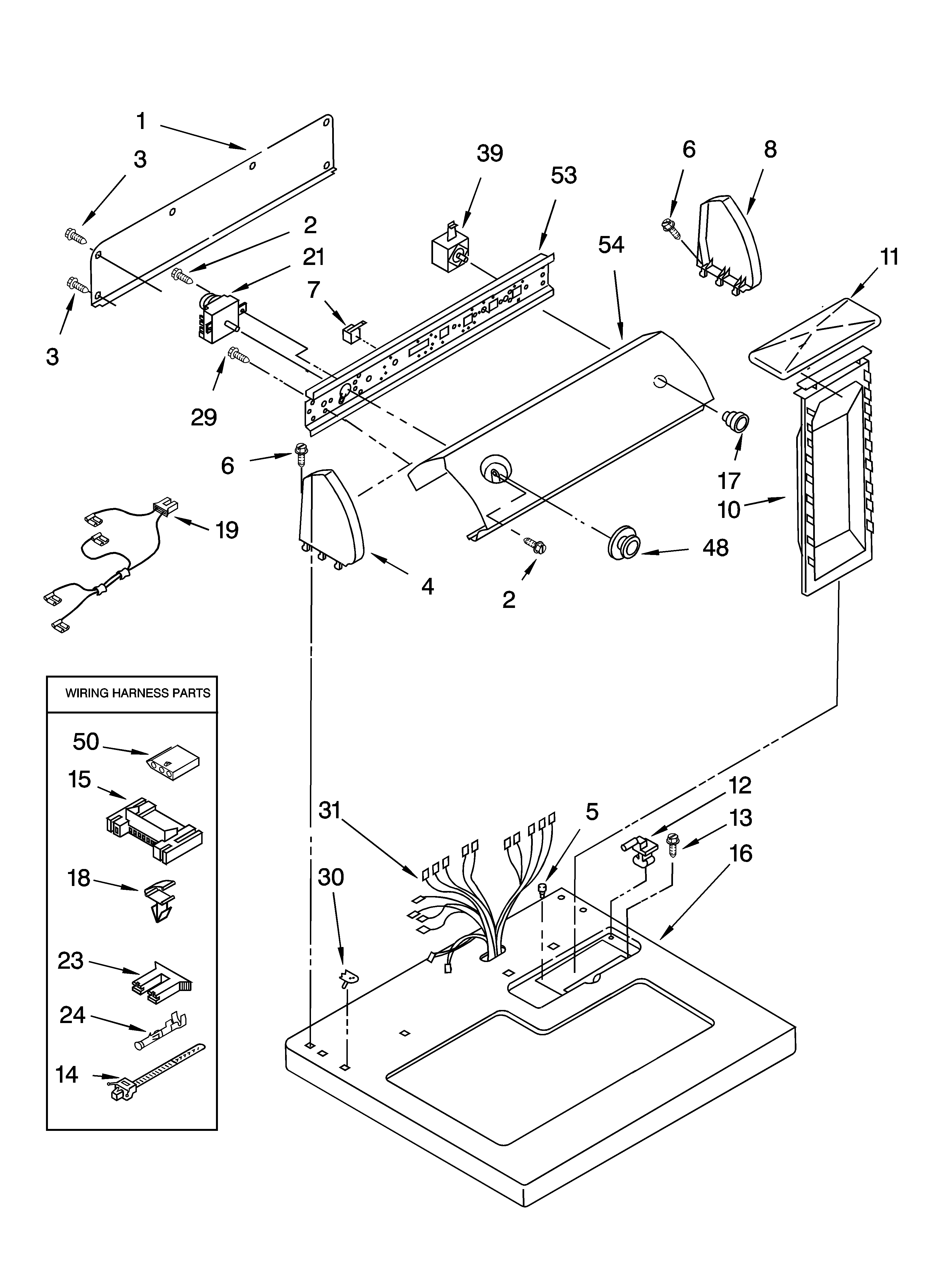 Top and console parts