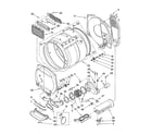 Whirlpool YLTE6234DQ3 dryer bulkhead parts diagram
