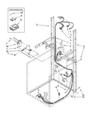 Dryer support and washer harness parts